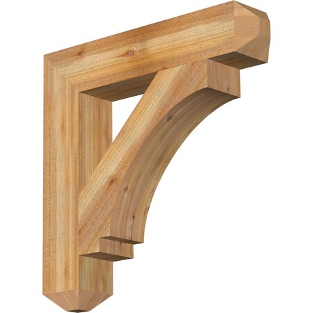 Ekena Millwork Imperial Craftsman Rough Sawn Bracket, Western Red Cedar, 6"W x 32"D x 32"H BKT06X32X32IMP04RWR